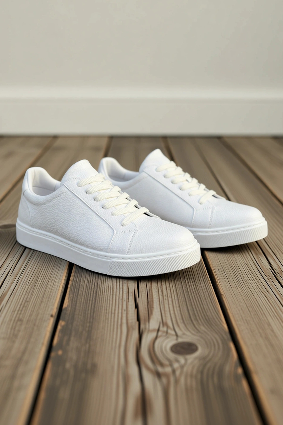 Erkek Bağcıklı Düşük Yaka Standart Kalıp Deri Sneaker Fonksiyonel Dayanıklı Kaliteli Rahat