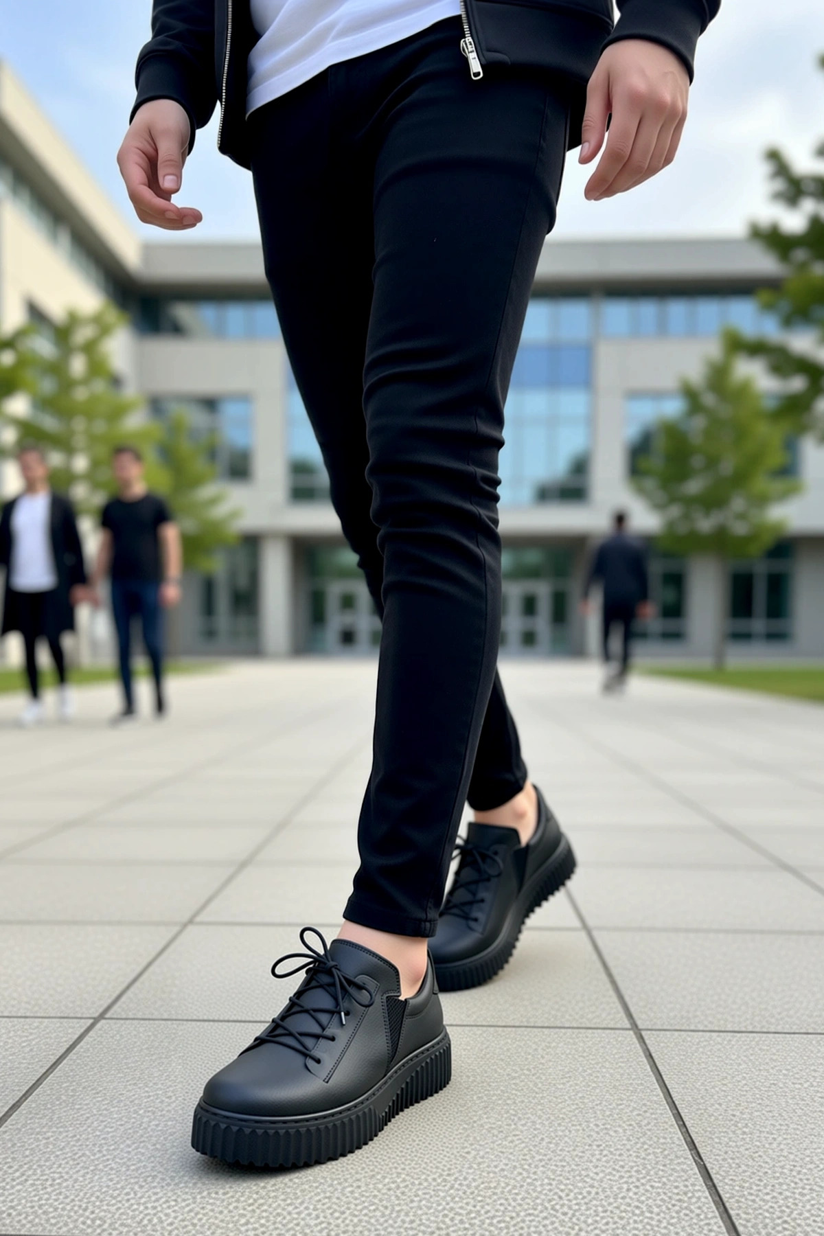 Erkek Bağcıklı Süet Sneaker Standart Kalıp Fonksiyonel Dayanıklı Kaliteli Konforlu Estetik