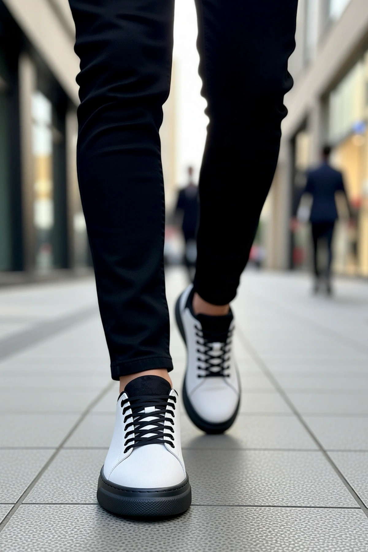 Erkek Düşük Taban Bağcıklı Kumaş Sneaker Fonksiyonel Dayanıklı Kaliteli Konforlu Estetik Şık