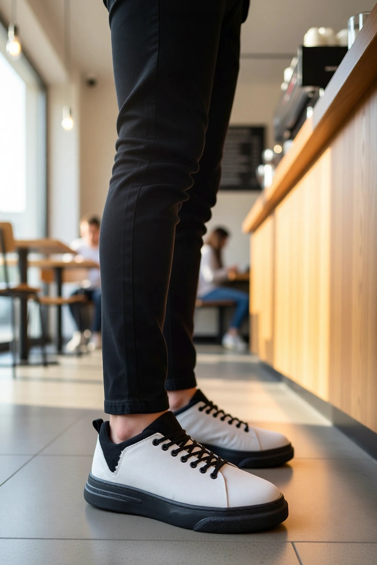 Erkek Düşük Taban Bağcıklı Kumaş Sneaker Fonksiyonel Dayanıklı Kaliteli Konforlu Estetik Şık