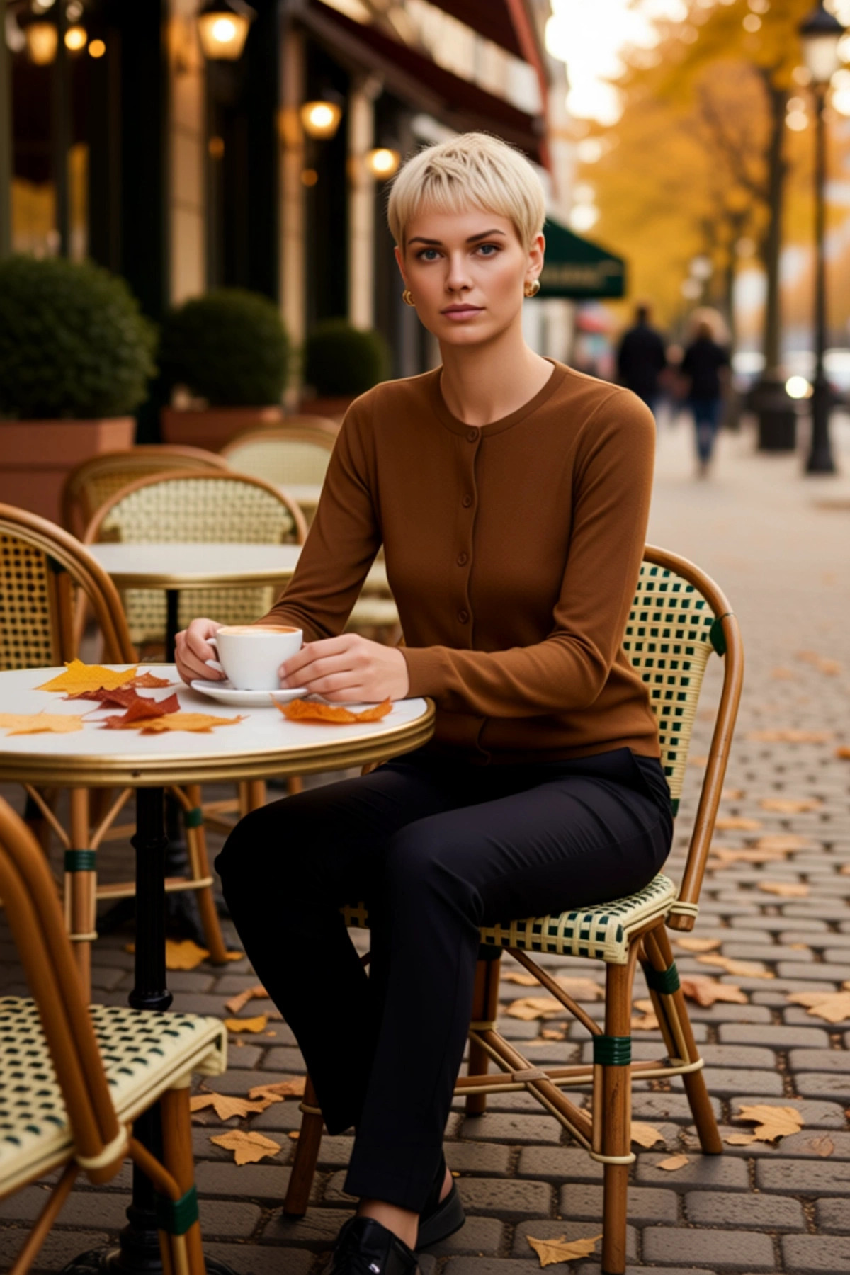 Kadın Regular Fit Bisiklet Yaka Düğmeli Triko Hırka Uzun Kollu Basic Kesim Konforlu Günlük Stil