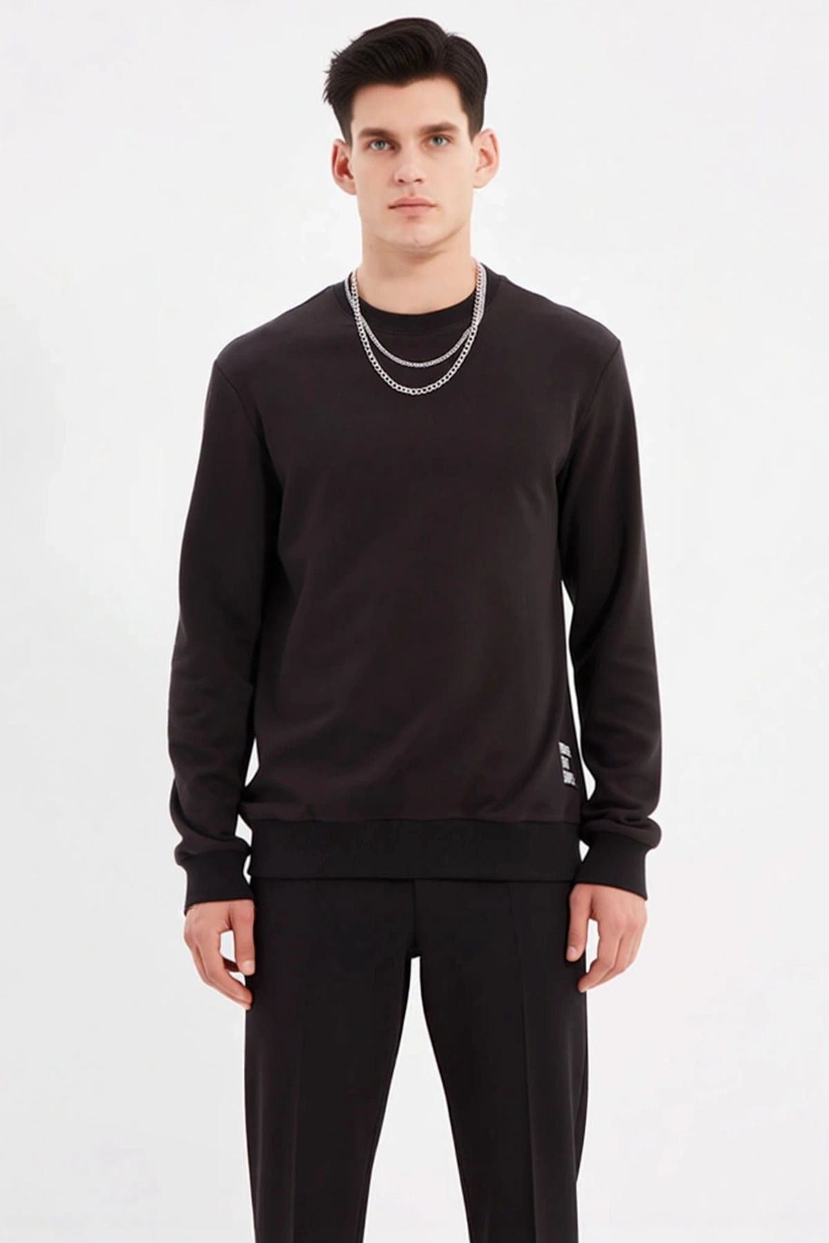 Erkek Bisiklet Yaka Standart Kol Regular Kalıp Sweatshirt Fonksiyonel Dayanıklı Kaliteli Şık