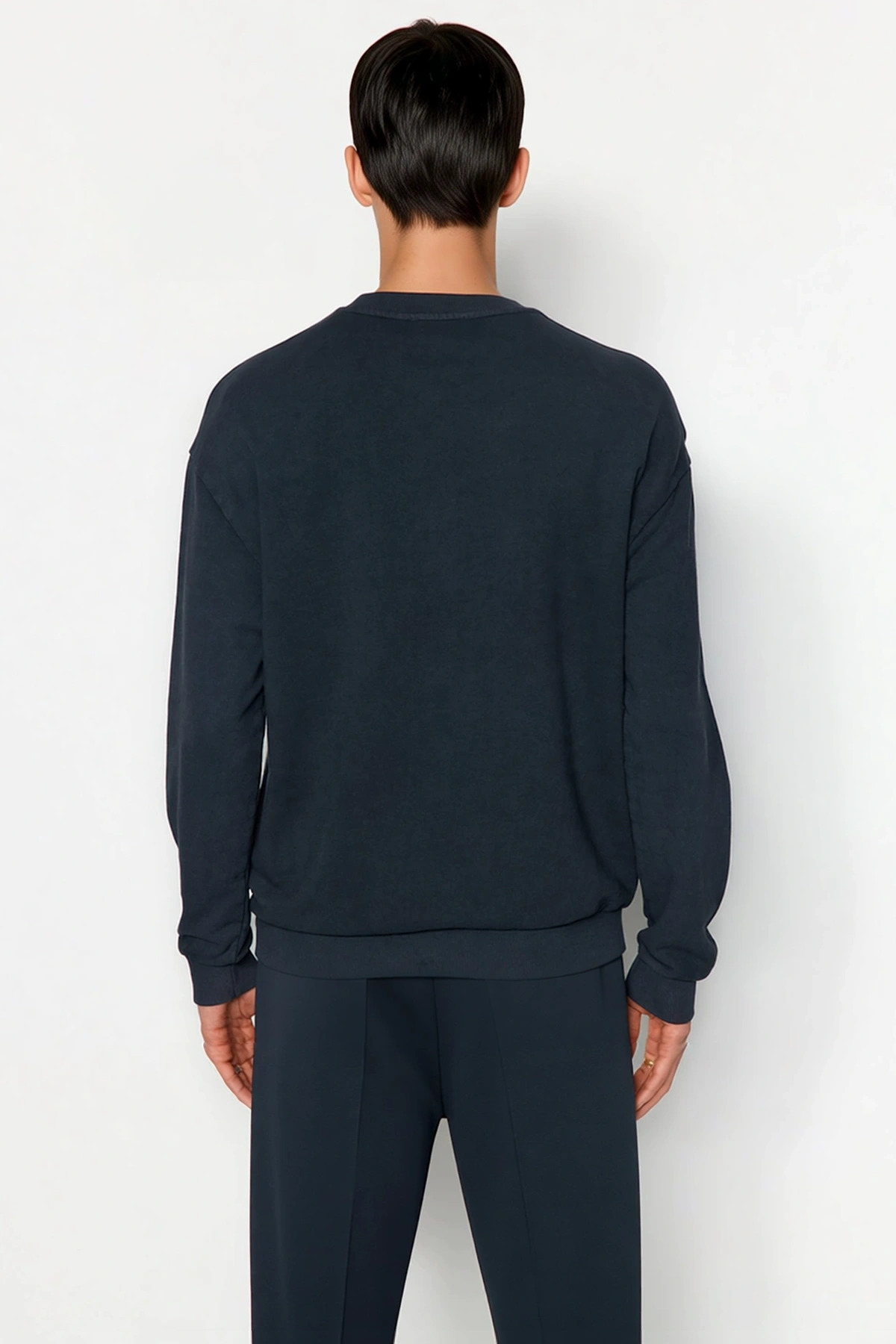 Erkek Bisiklet Yaka Standart Kol %100 Pamuk Oversize Sweatshirt Fonksiyonel Dayanıklı Spor