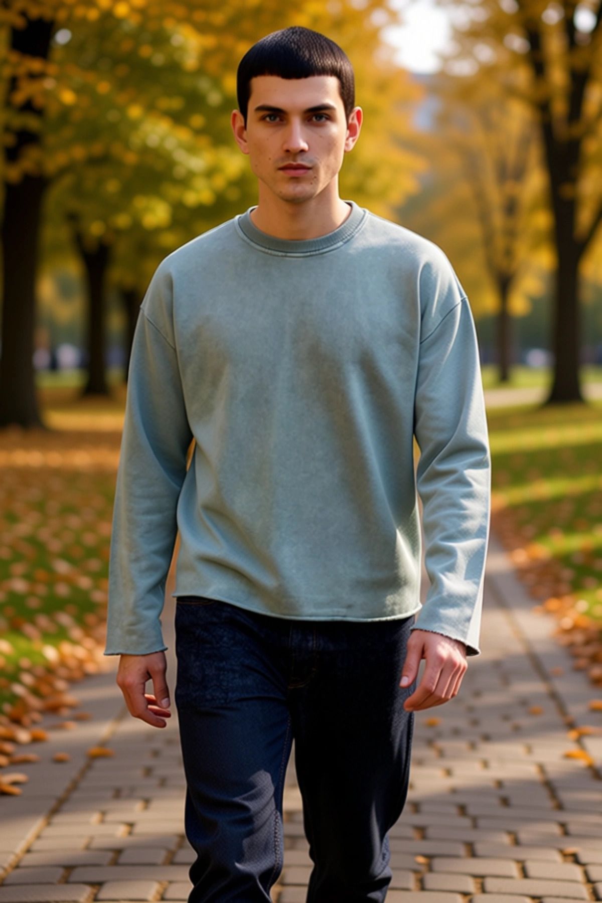 Erkek Bisiklet Yaka Standart Kol Uzun Kollu %100 Pamuk Sweatshirt Fonksiyonel Dayanıklı Şık