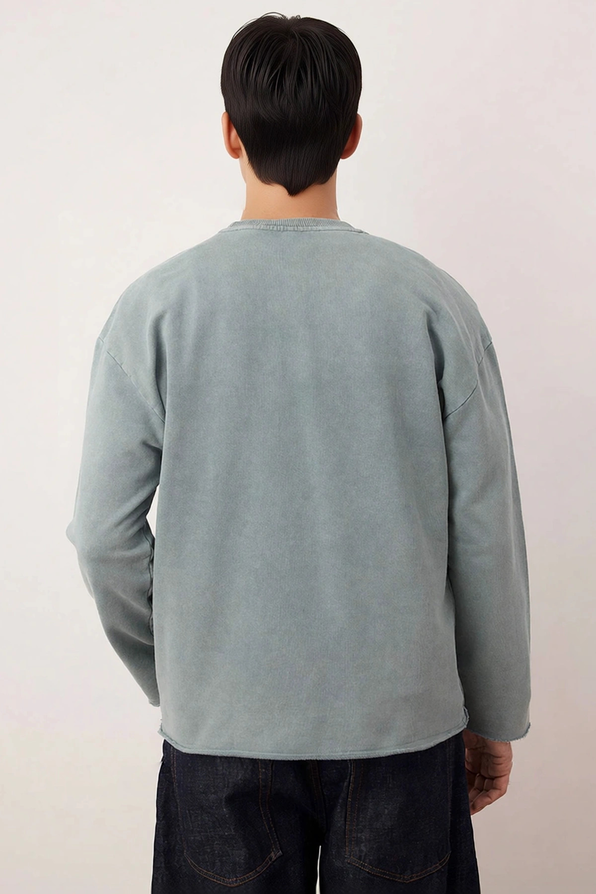 Erkek Bisiklet Yaka Standart Kol Uzun Kollu %100 Pamuk Sweatshirt Fonksiyonel Dayanıklı Şık
