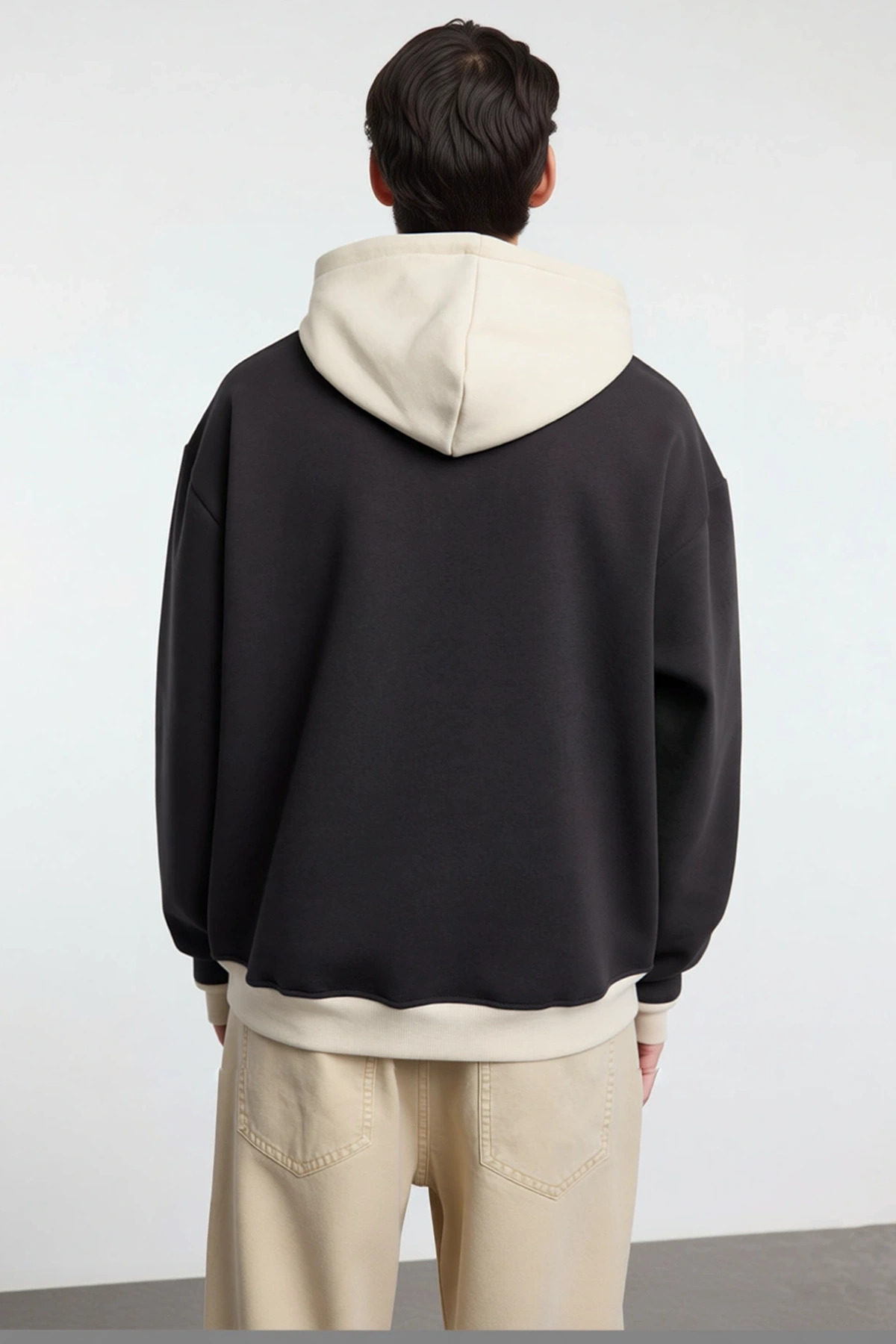 Erkek Kapüşonlu Düşük Kol Uzun Kol Nakışlı Sweatshirt Fonksiyonel Dayanıklı Kaliteli Rahat