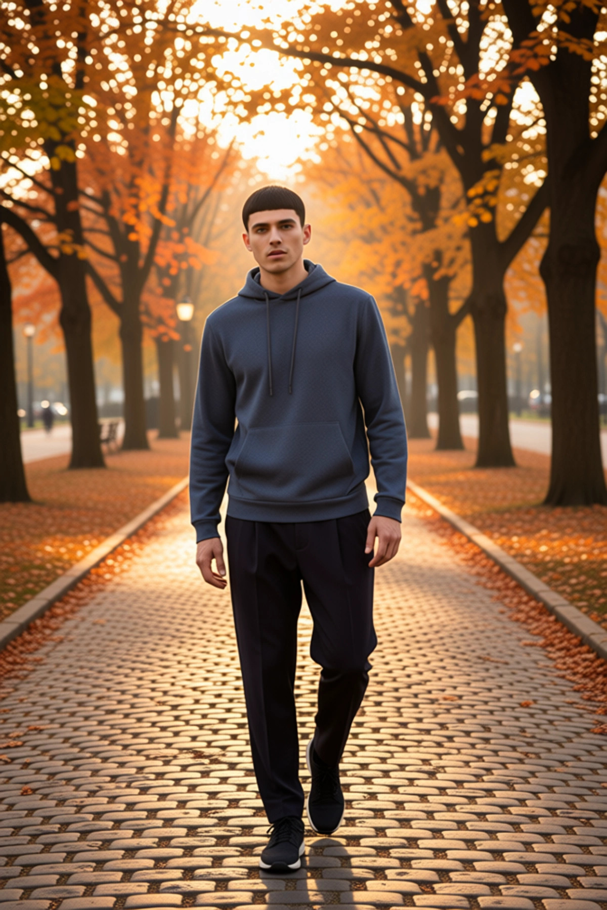 Erkek Kapüşonlu Standart Kol Regular Kalıp Sweatshirt Fonksiyonel Dayanıklı Kaliteli Rahat