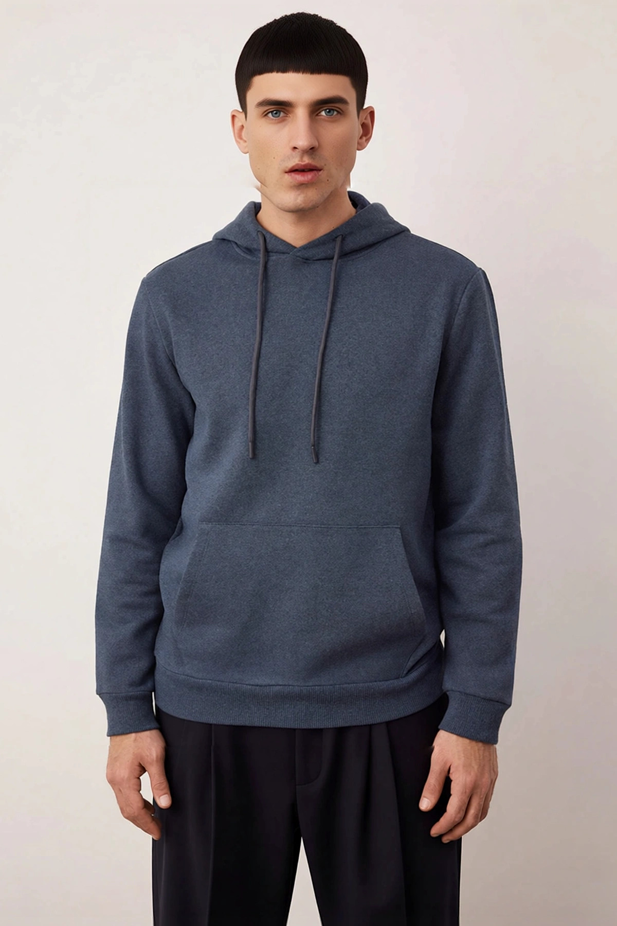 Erkek Kapüşonlu Standart Kol Regular Kalıp Sweatshirt Fonksiyonel Dayanıklı Kaliteli Rahat
