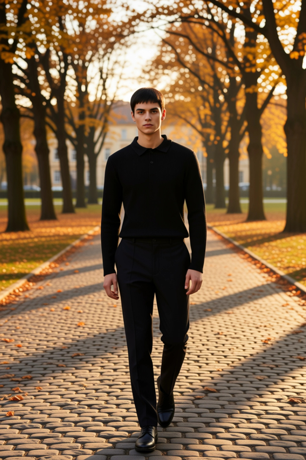 Erkek Polo Yaka Uzun Kol Relaxed Fit %100 Pamuk Sweatshirt Fonksiyonel Dayanıklı Kaliteli Şık