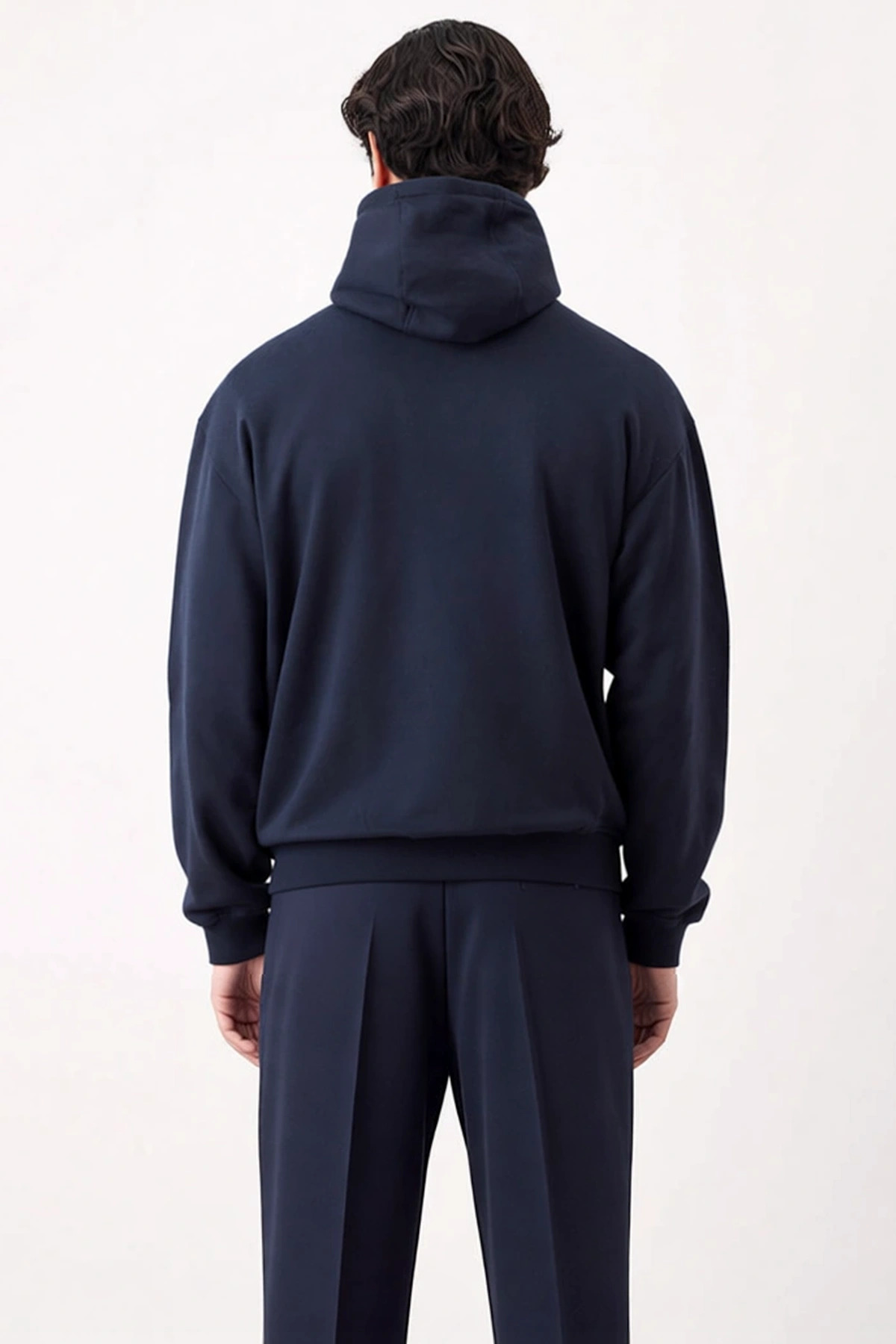 Erkek Kapüşonlu Düşük Kol Oversize Fermuarlı Sweatshirt Fonksiyonel Dayanıklı Kaliteli Şık