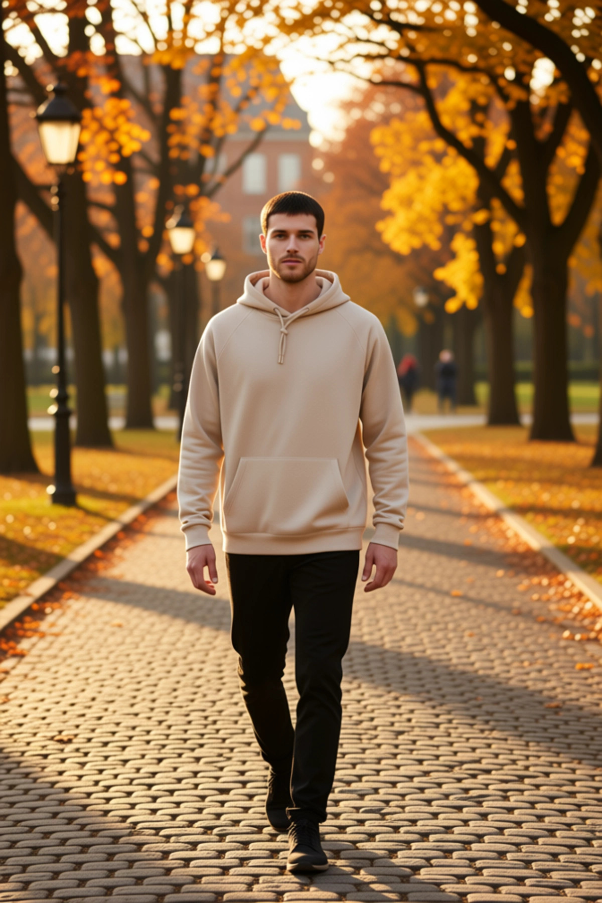 Erkek Kapüşonlu Standart Kol Oversize Kalıp Sweatshirt Fonksiyonel Dayanıklı Kaliteli Spor
