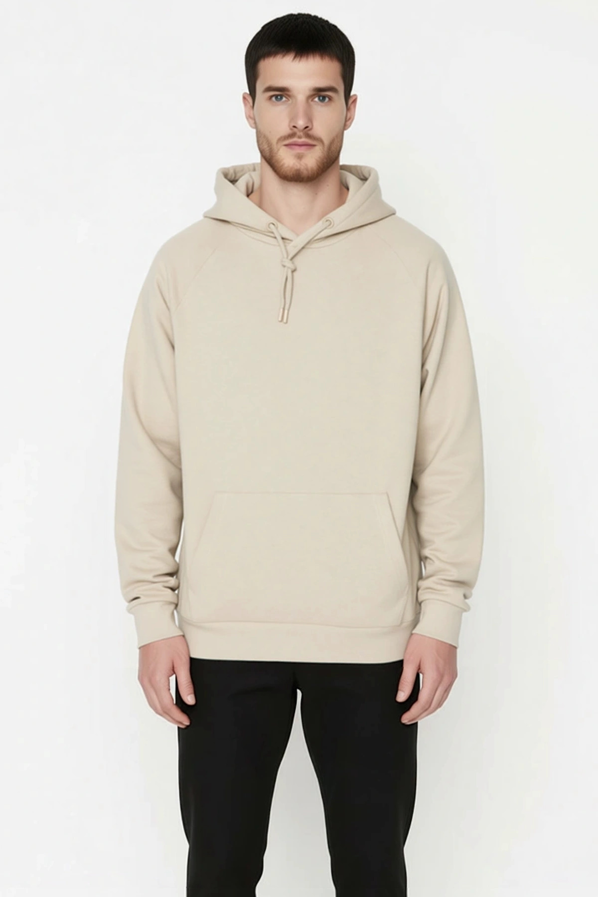 Erkek Kapüşonlu Standart Kol Oversize Kalıp Sweatshirt Fonksiyonel Dayanıklı Kaliteli Spor