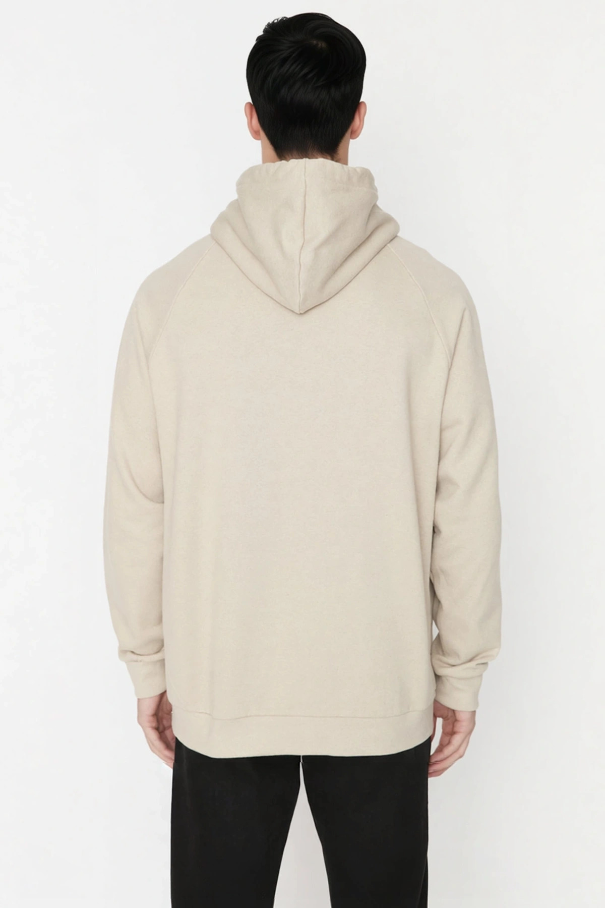 Erkek Kapüşonlu Standart Kol Oversize Kalıp Sweatshirt Fonksiyonel Dayanıklı Kaliteli Spor