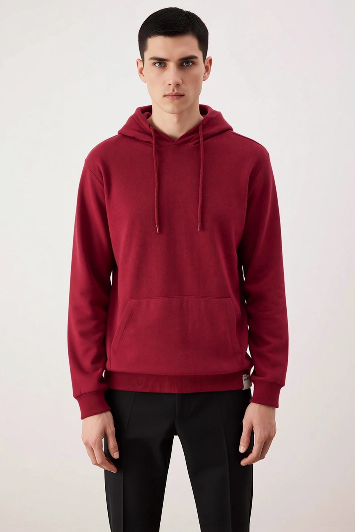 Erkek Kapüşonlu Standart Kol Regular Kalıp Slogan Desenli Sweatshirt Fonksiyonel Dayanıklı