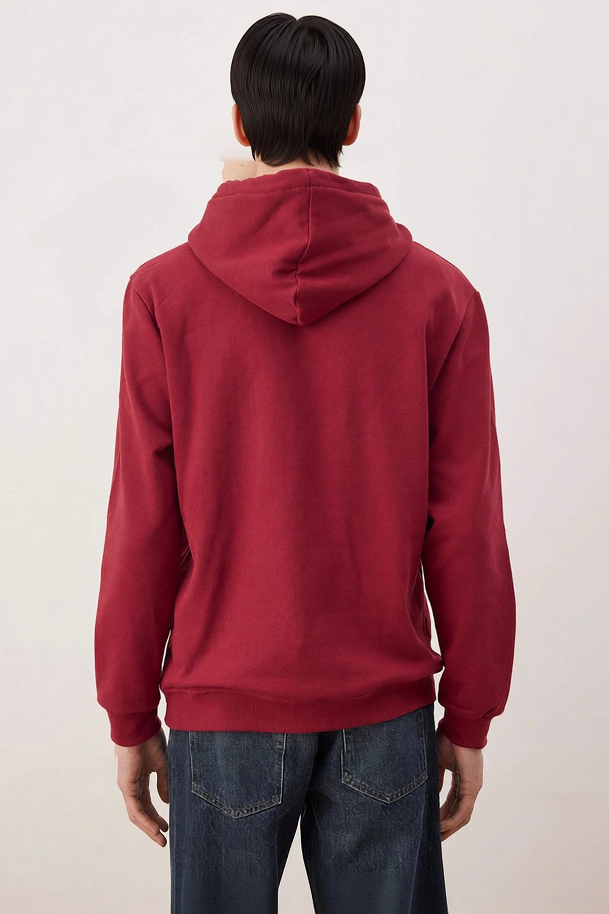 Erkek Kapüşonlu Standart Kol Regular Kalıp Slogan Desenli Sweatshirt Fonksiyonel Dayanıklı