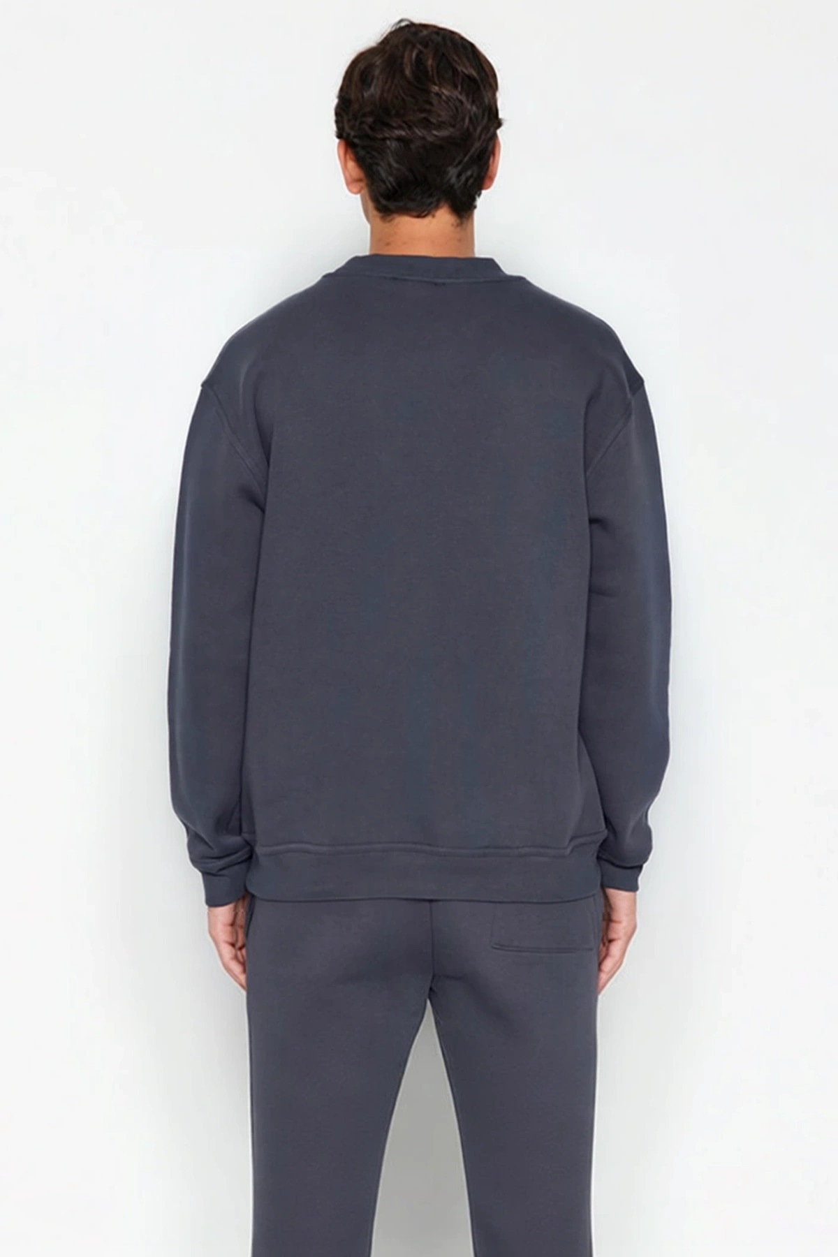 Erkek Bisiklet Yaka Standart Kol Oversize Kalıp Sweatshirt Fonksiyonel Dayanıklı Kaliteli Şık