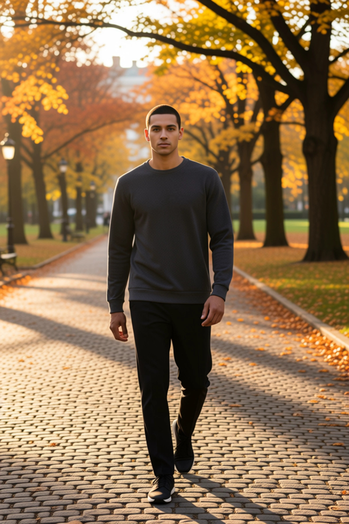 Erkek Bisiklet Yaka Standart Kol Regular Kalıp Sweatshirt Fonksiyonel Dayanıklı Kaliteli Şık