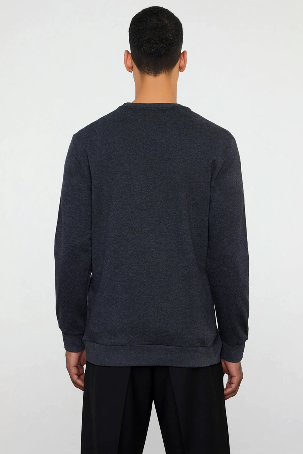 Erkek Bisiklet Yaka Standart Kol Regular Kalıp Sweatshirt Fonksiyonel Dayanıklı Kaliteli Şık
