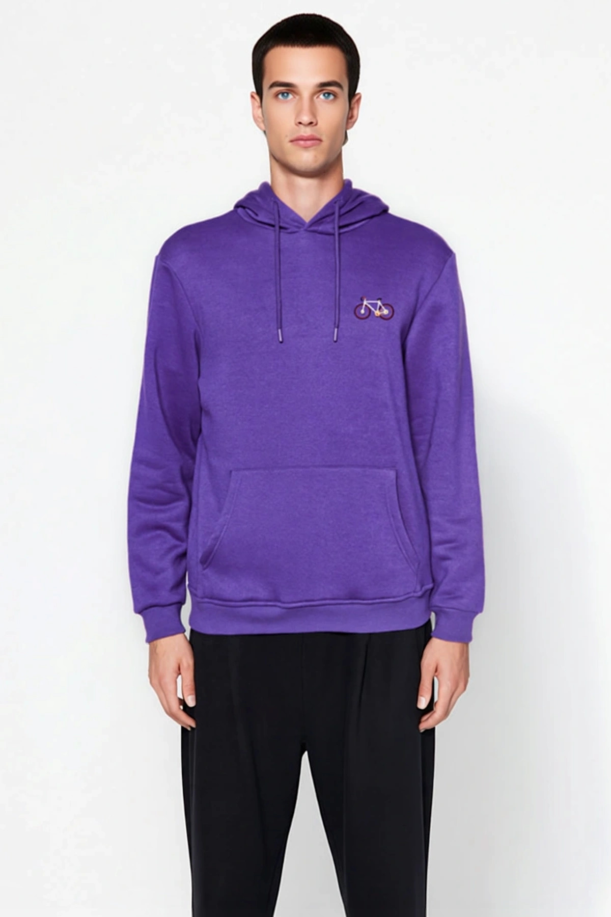 Erkek Kapüşonlu Standart Kol Regular Kalıp Slogan Desenli Sweatshirt Fonksiyonel Dayanıklı