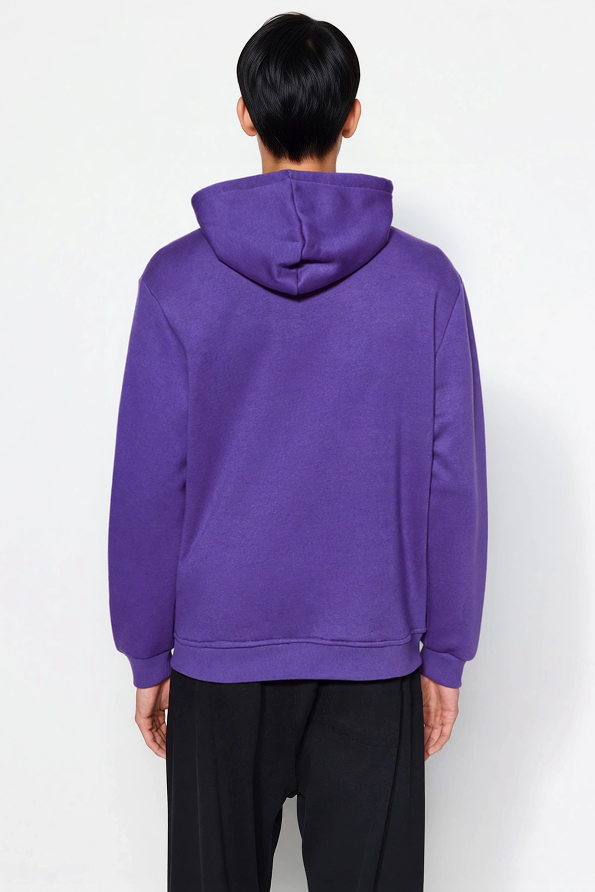 Erkek Kapüşonlu Standart Kol Regular Kalıp Slogan Desenli Sweatshirt Fonksiyonel Dayanıklı