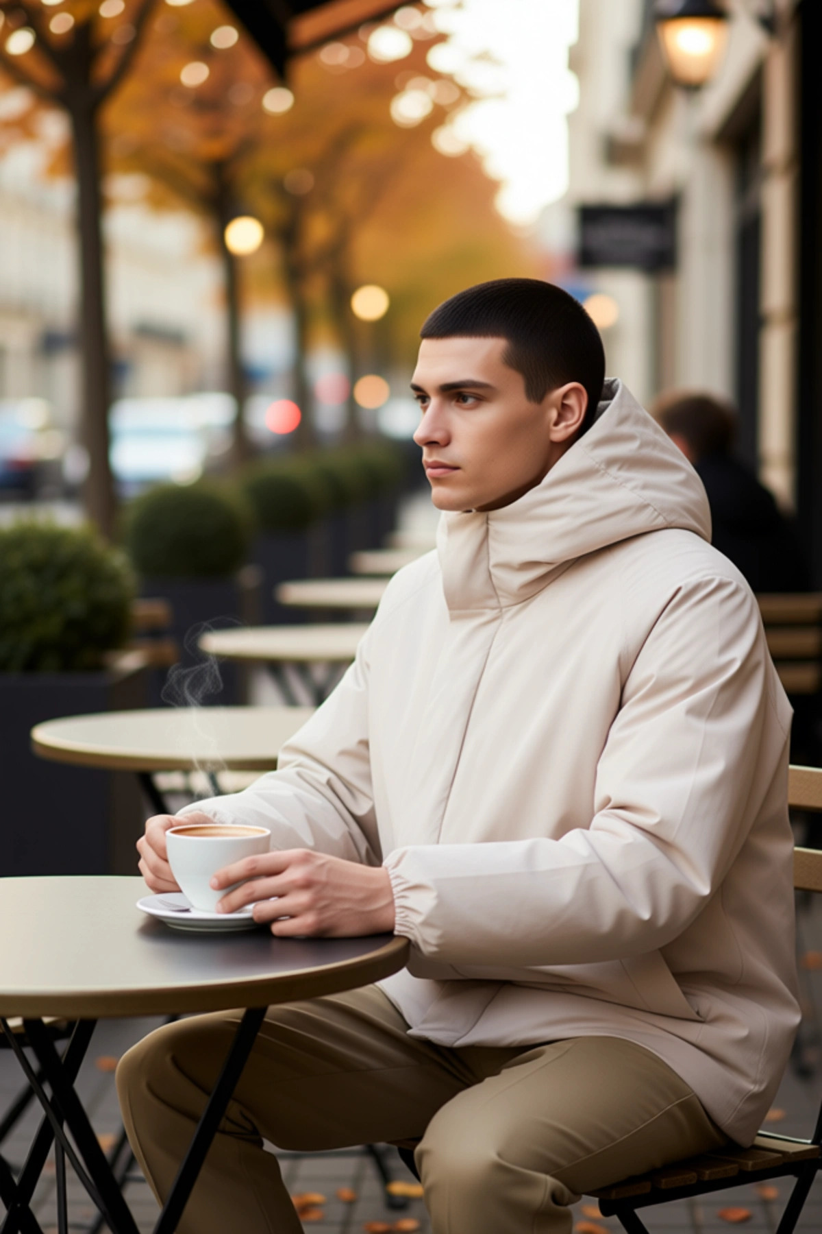 Erkek Kapüşonlu Reglan Kol Oversize Fit Mont Fonksiyonel Dayanıklı Kaliteli Konforlu Rahat