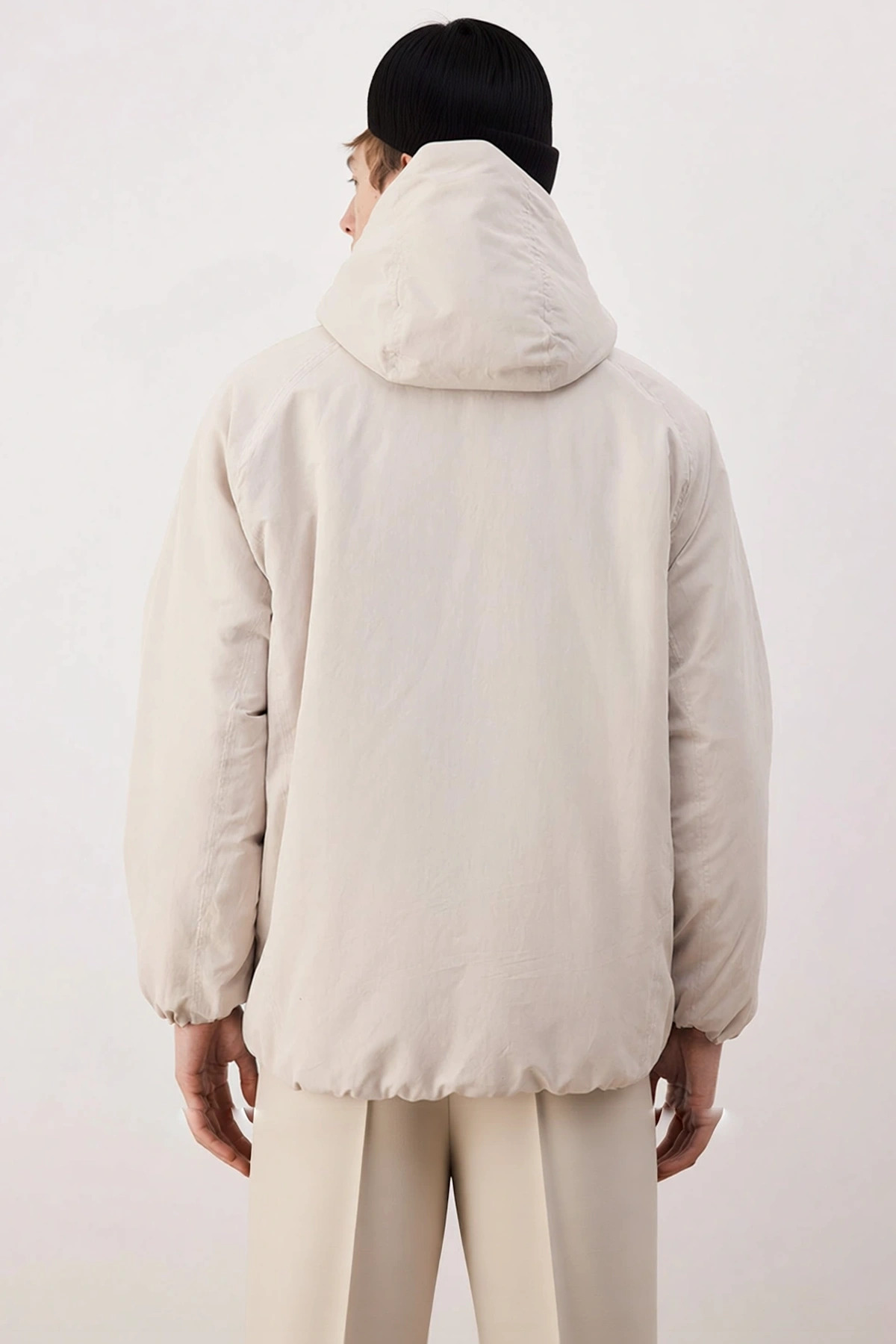 Erkek Kapüşonlu Reglan Kol Oversize Fit Mont Fonksiyonel Dayanıklı Kaliteli Konforlu Rahat