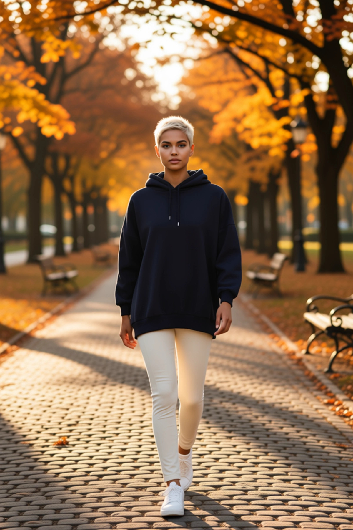 Kadın Kapüşonlu Düşük Kol Örme Geniş Kalıp Sweatshirt Fonksiyonel Dayanıklı Kaliteli Rahat