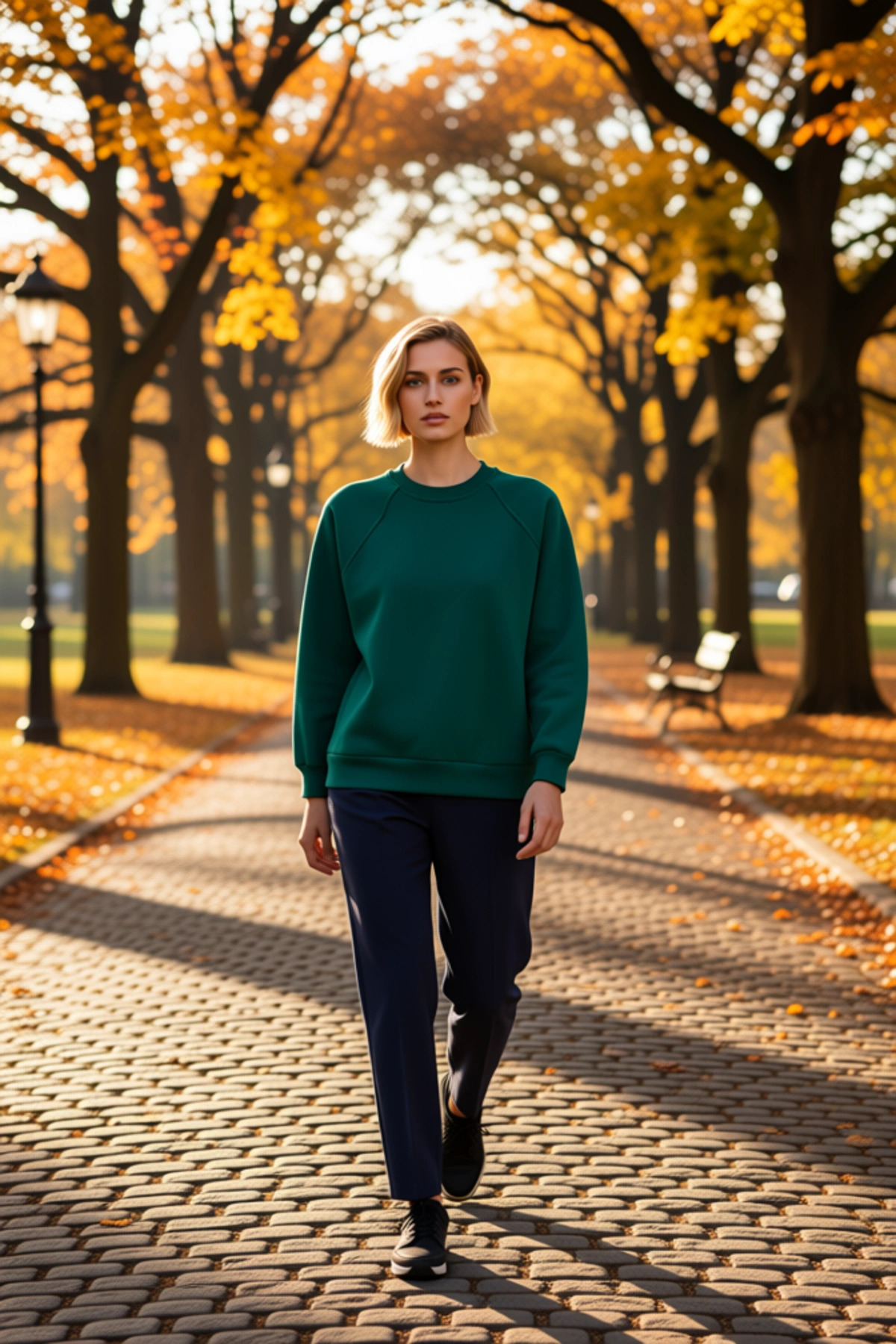 Kadın Bisiklet Yaka Reglan Kol Düz Örme Sweatshirt Fonksiyonel Dayanıklı Kaliteli Konforlu