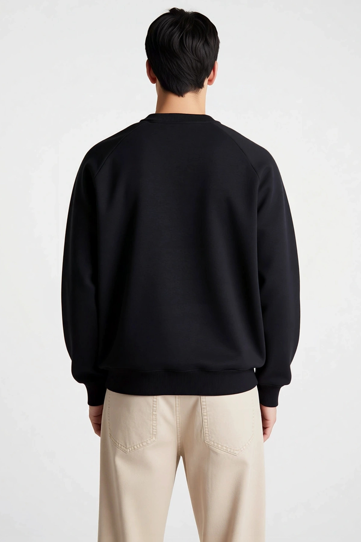 Erkek Bisiklet Yaka Reglan Kol Slogan Baskılı Regular Kalıp Sweatshirt Fonksiyonel Estetik