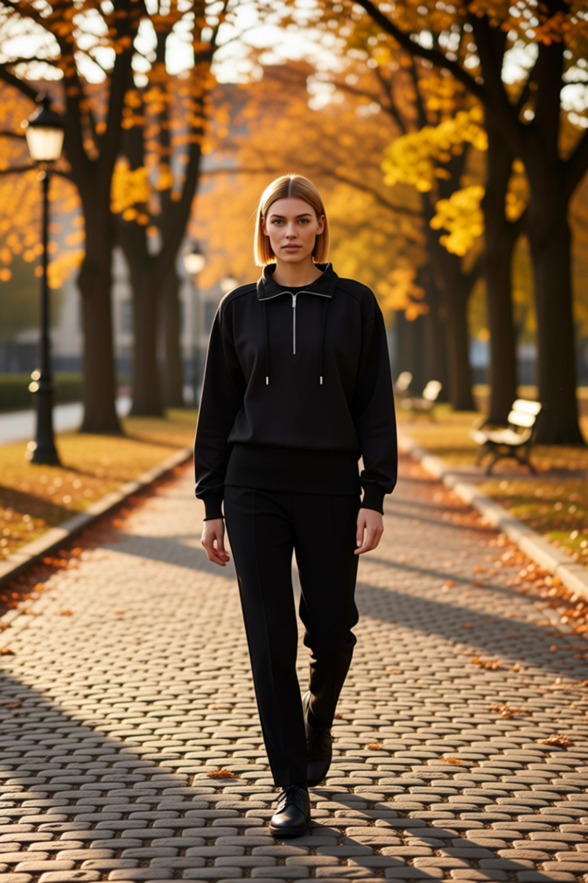 Kadın Dik Yaka Düşük Kol Fermuarlı Örme Sweatshirt Fonksiyonel Dayanıklı Kaliteli Konforlu
