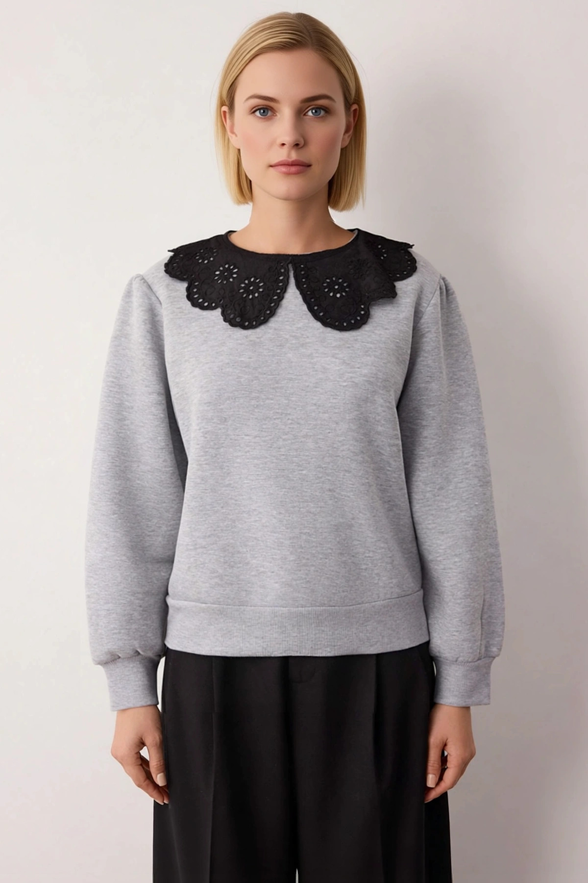 Kadın Bisiklet Yaka Standart Kol Regular Kalıp Sweatshirt Fonksiyonel Dayanıklı Kaliteli Şık