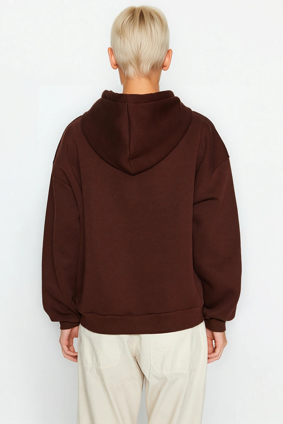 Kadın Kapüşonlu Düşük Kol Fermuarlı Sweatshirt Uzun Kollu Kalıp Fonksiyonel Dayanıklı Spor