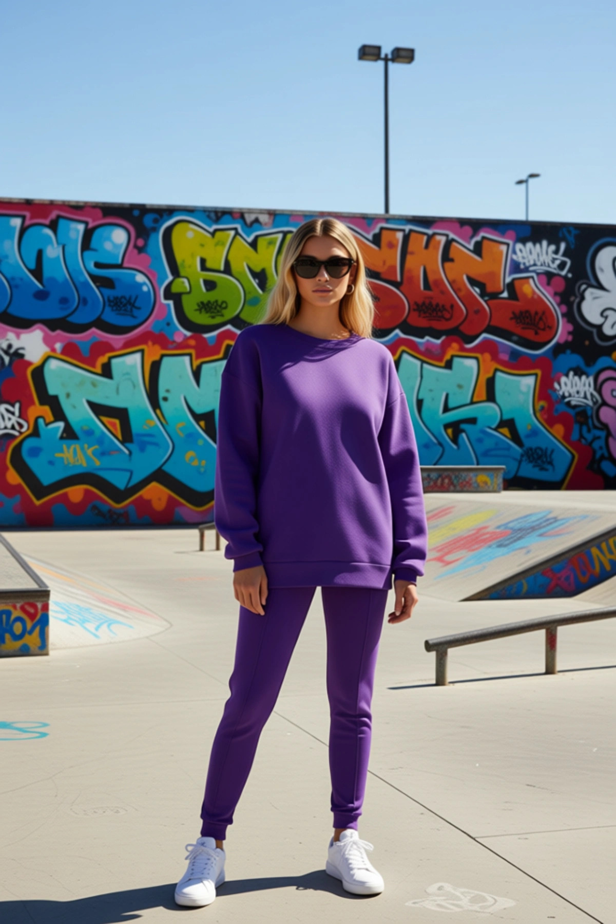 Kadın Bisiklet Yaka Düşük Kol Oversize Kalın Örme Sweatshirt Fonksiyonel Dayanıklı Estetik