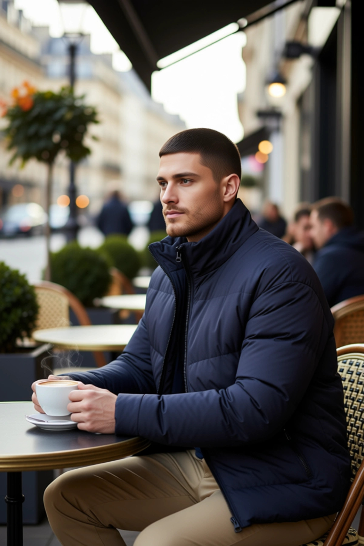 Erkek Dik Yaka Uzun Kol Oversize Ribstop Mont %100 Polyester Fonksiyonel Dayanıklı Estetik