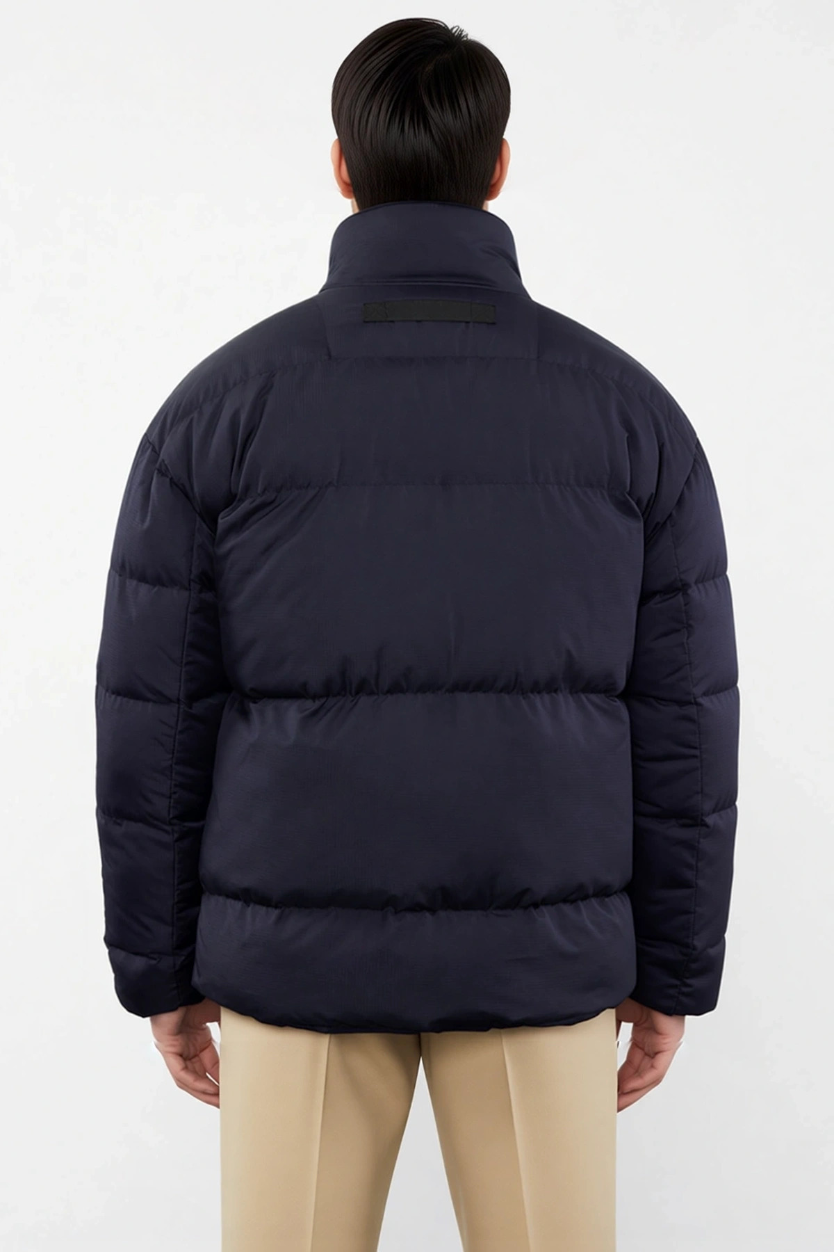 Erkek Dik Yaka Uzun Kol Oversize Ribstop Mont %100 Polyester Fonksiyonel Dayanıklı Estetik