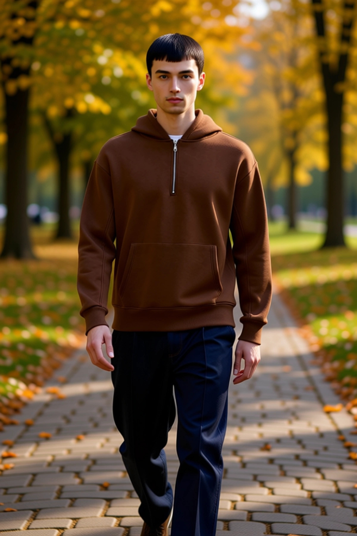 Erkek Kapüşonlu Fermuarlı Düşük Kol Uzun Kollu Kalıp Sweatshirt Fonksiyonel Dayanıklı Spor