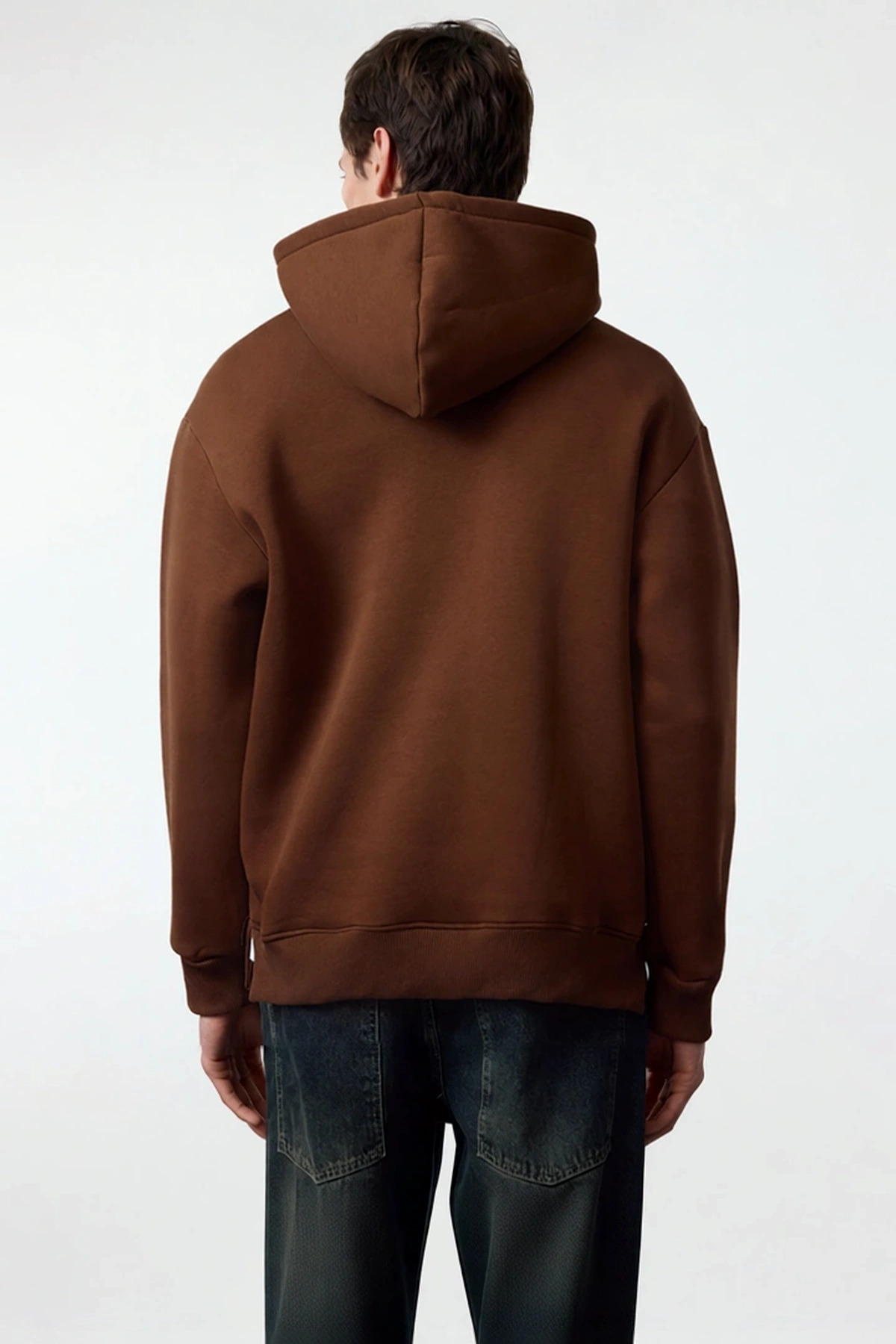 Erkek Kapüşonlu Fermuarlı Düşük Kol Uzun Kollu Kalıp Sweatshirt Fonksiyonel Dayanıklı Spor