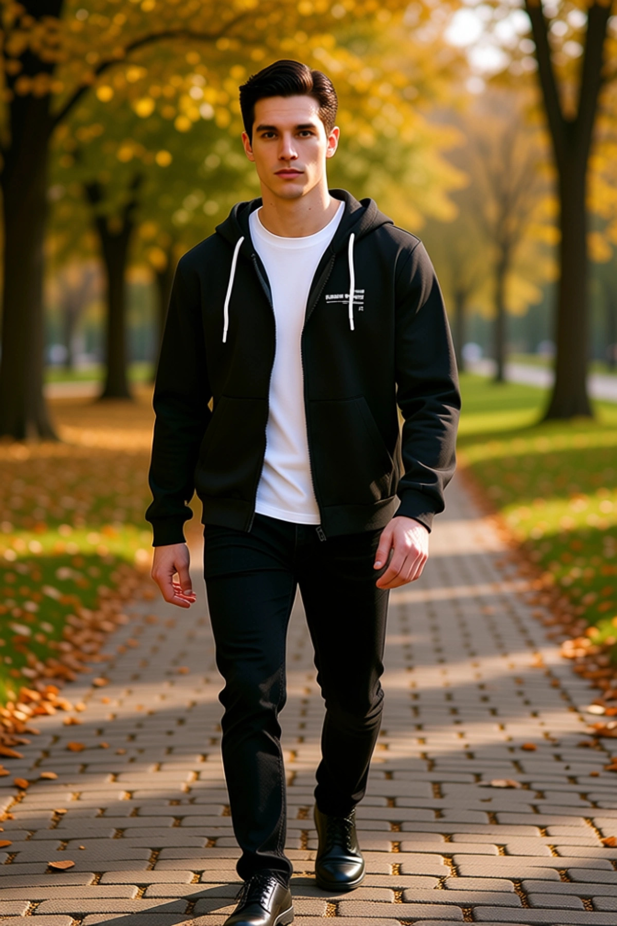 Erkek Kapüşonlu Standart Kol Regular Kalıp Slogan Baskılı Sweatshirt Fonksiyonel Dayanıklı
