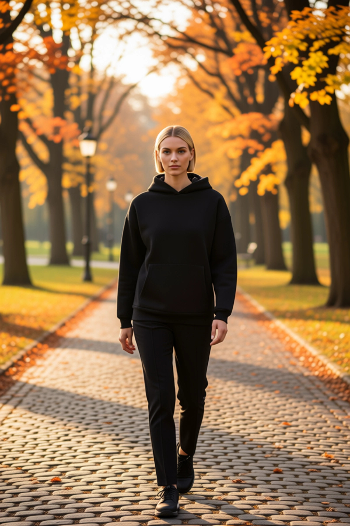 Kadın Kapüşonlu Standart Kol Baskılı Sweatshirt Fonksiyonel Dayanıklı Kaliteli Konforlu Şık