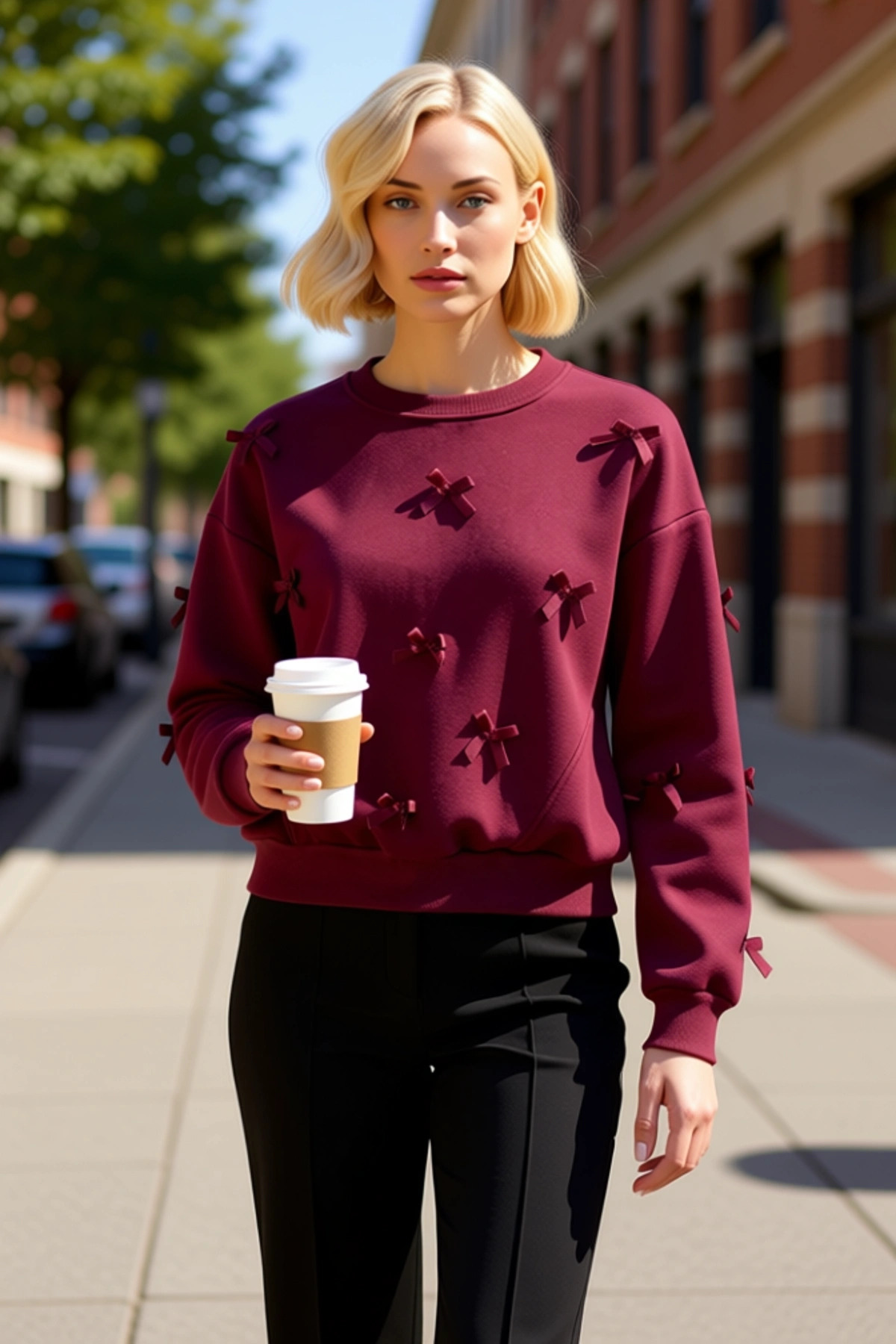 Kadın Bisiklet Yaka Düşük Kol Fermuarlı Örme Sweatshirt Fonksiyonel Dayanıklı Kaliteli Şık