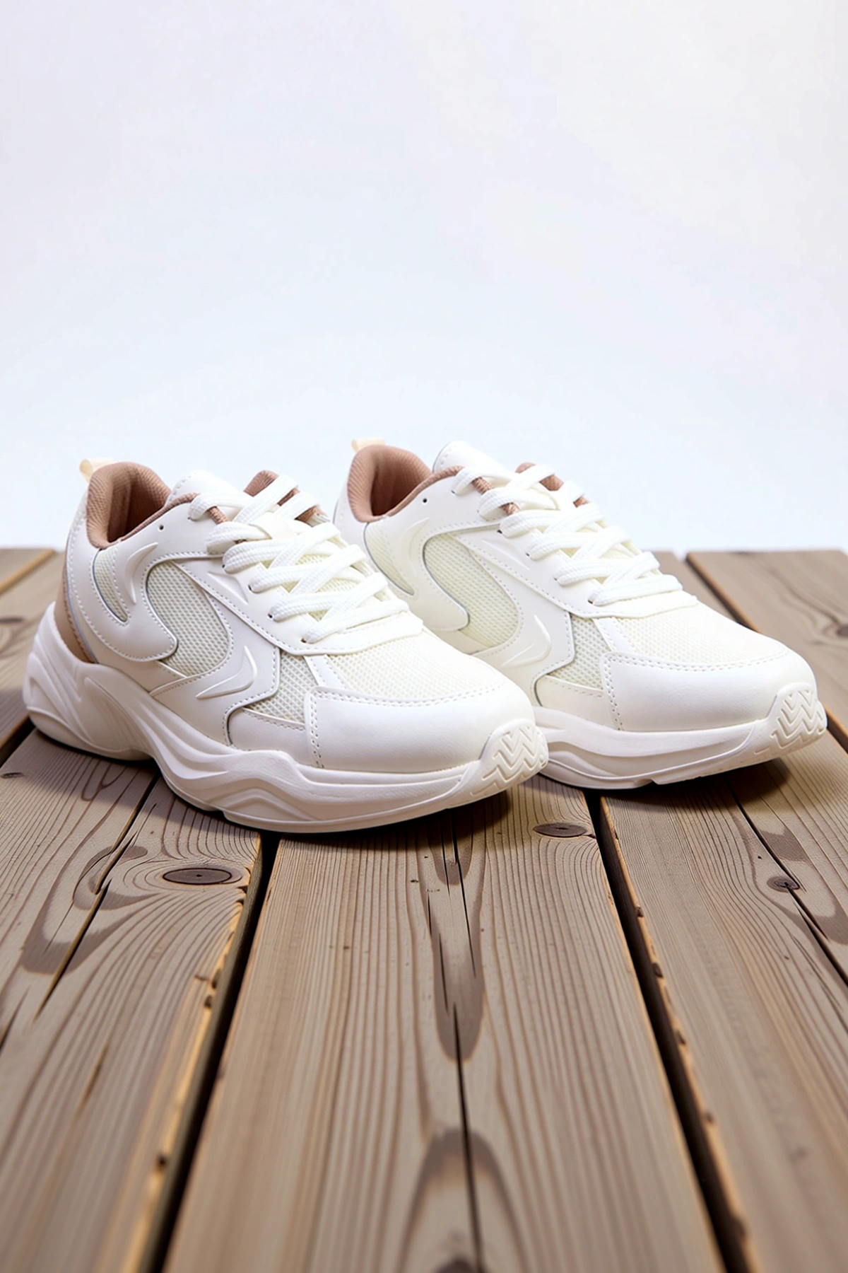 Kadın Hafif Spor Ayakkabı Bağcıklı Tekstil Konforlu Günlük Sneaker Rahat Modern Şık Zarif Sezonluk
