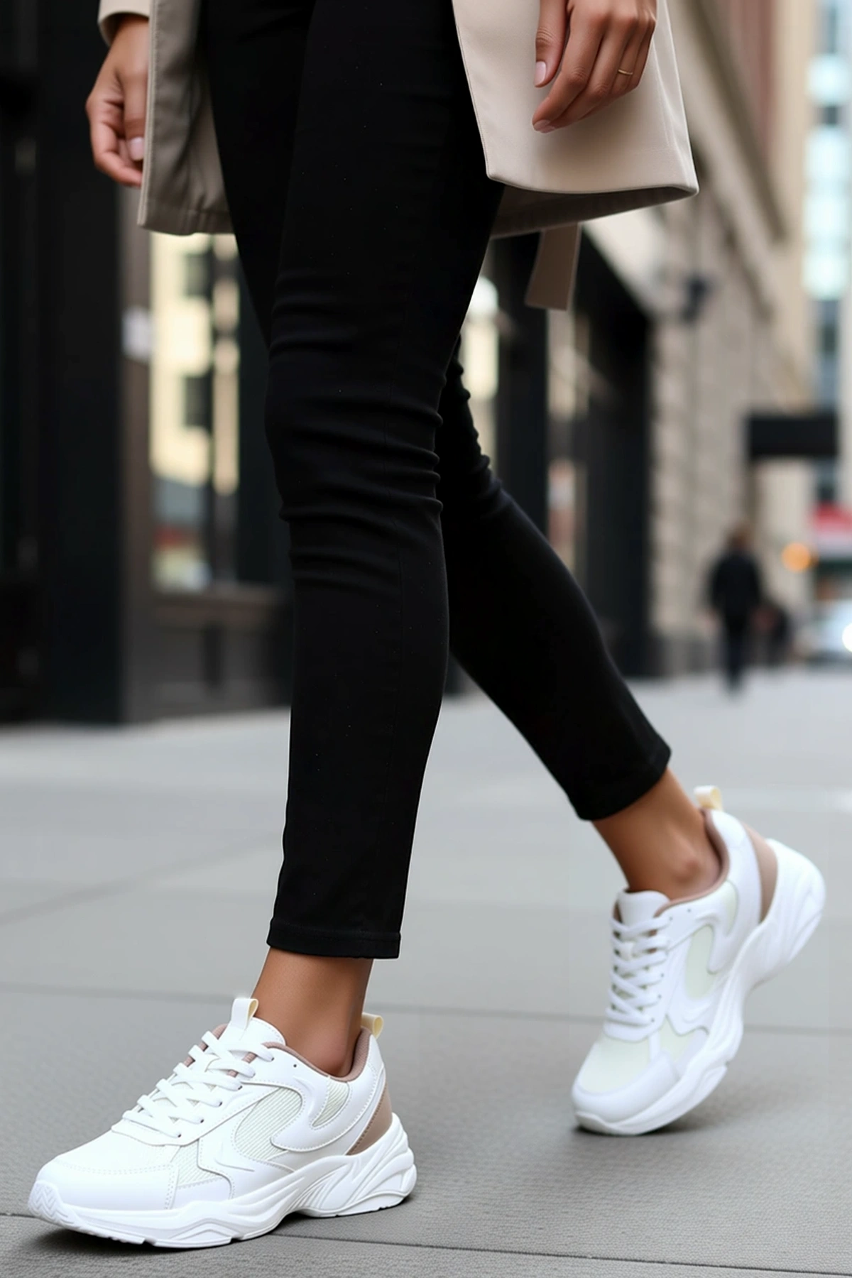 Kadın Hafif Spor Ayakkabı Bağcıklı Tekstil Konforlu Günlük Sneaker Rahat Modern Şık Zarif Sezonluk