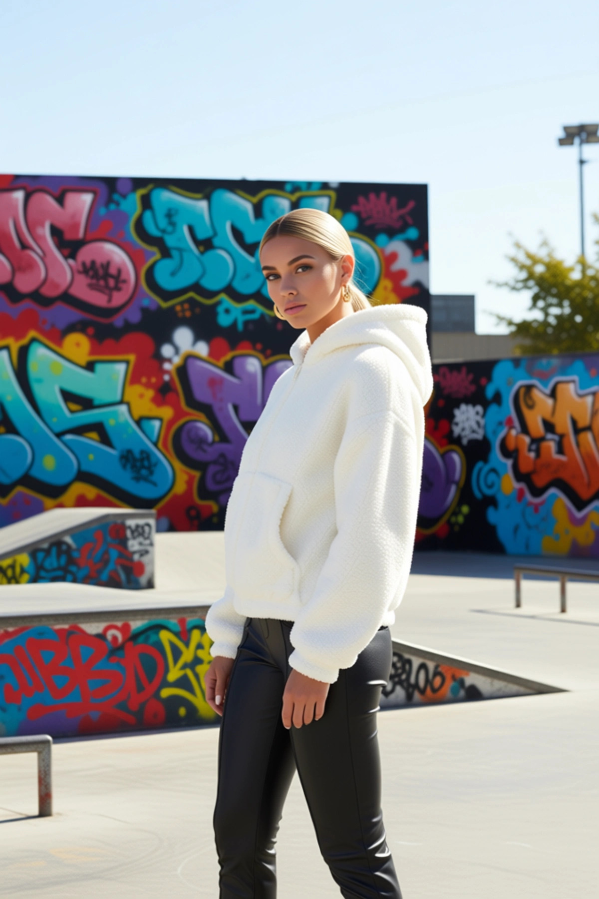Kadın Kapüşonlu Düşük Kol Fermuarlı Peluş Kalın Örme Sweatshirt Fonksiyonel Dayanıklı Spor