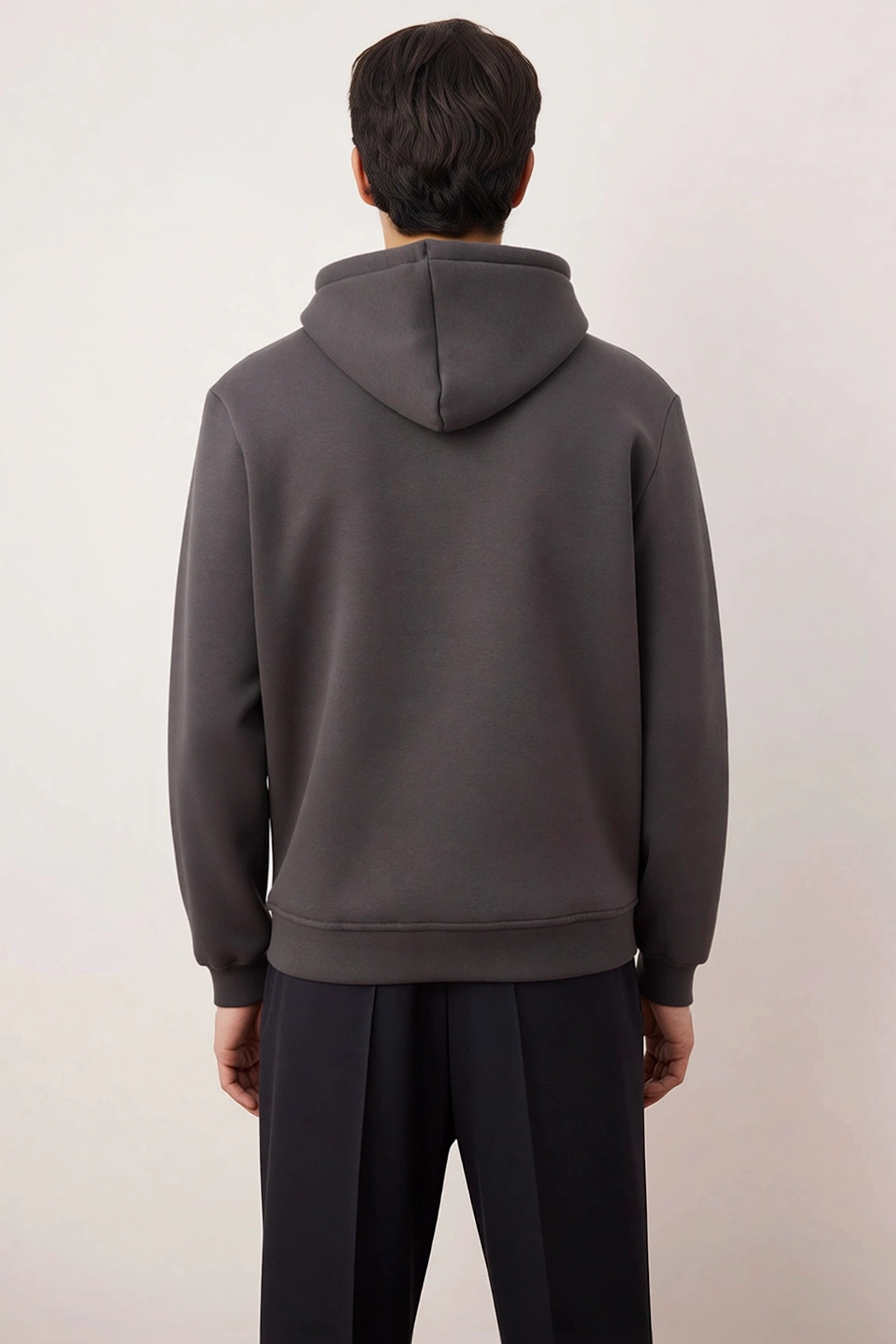 Erkek Kapüşonlu Standart Kol Regular Kalıp Düz Desen Sweatshirt Fonksiyonel Dayanıklı Spor