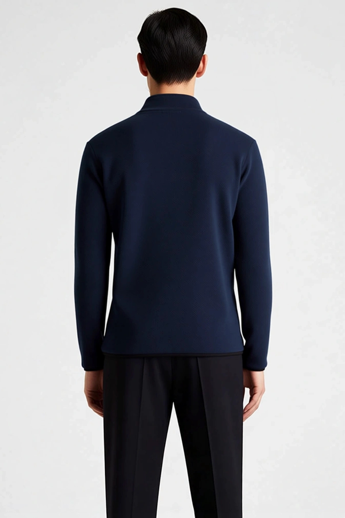 Erkek Dik Yaka Fermuarlı Standart Kol Polar Sweatshirt Fonksiyonel Dayanıklı Kaliteli Spor