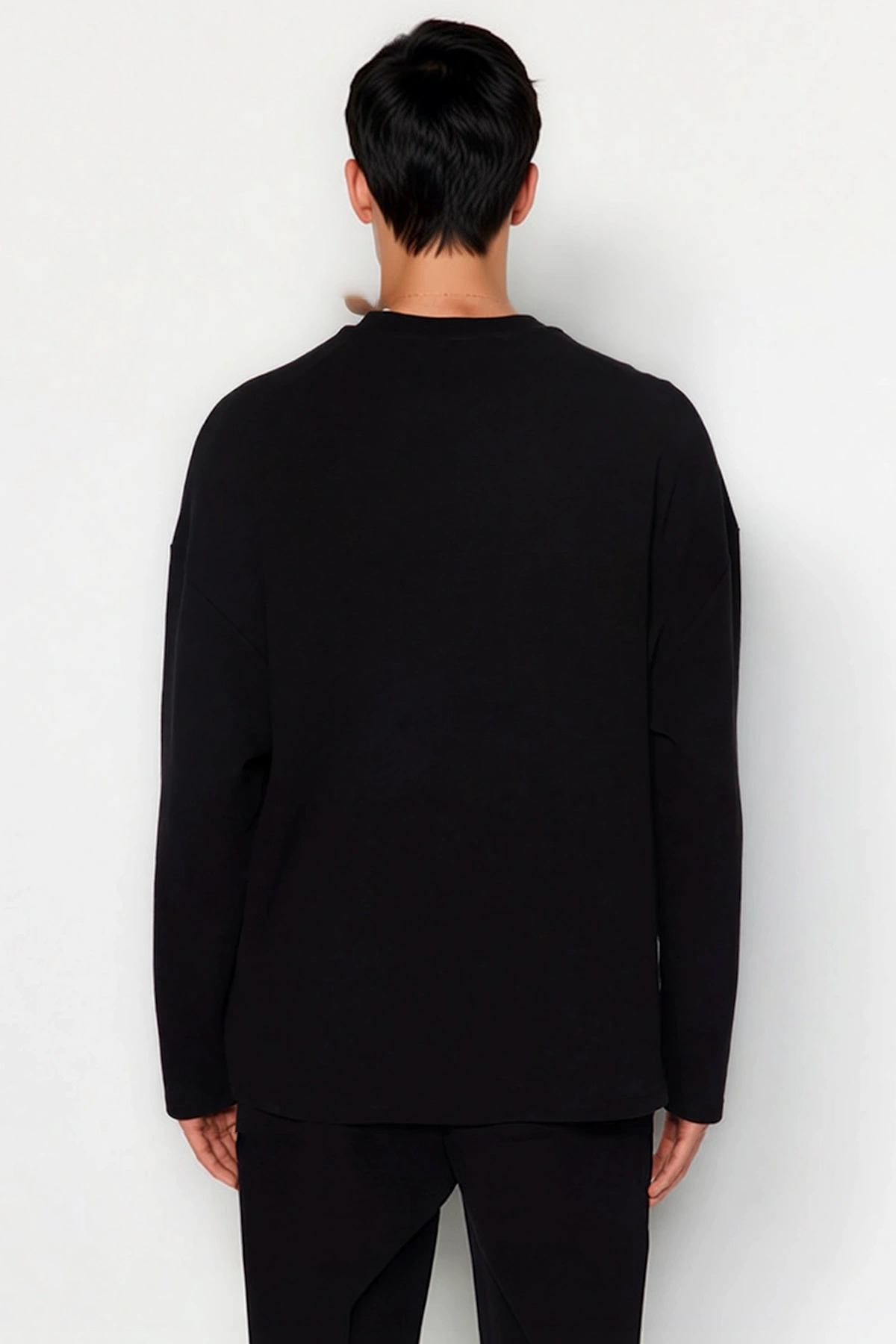 Erkek Bisiklet Yaka Standart Kol Oversize Kalıp Sweatshirt Fonksiyonel Dayanıklı Kaliteli Şık