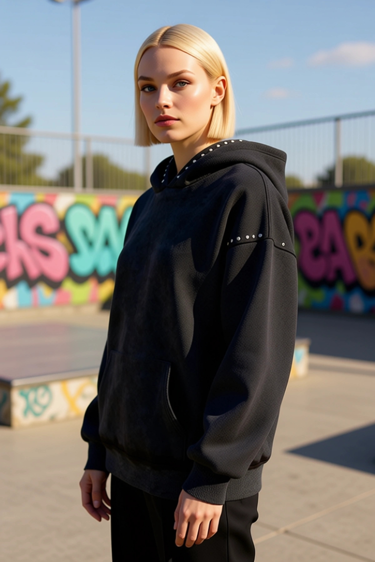 Kadın Kapüşonlu Düşük Kol Örme Sweatshirt Troklu Fonksiyonel Dayanıklı Kaliteli Konforlu Şık