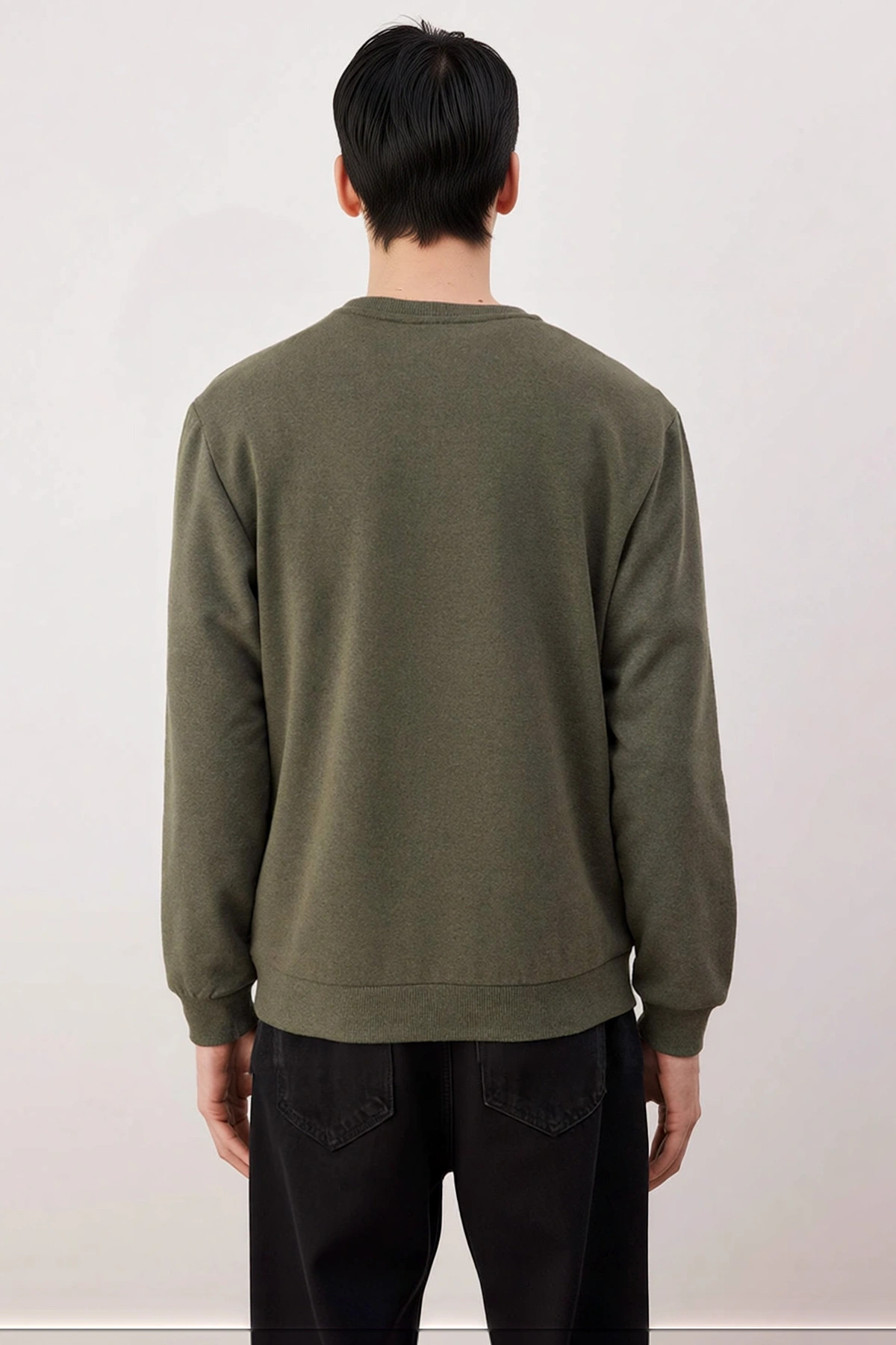 Erkek Bisiklet Yaka Standart Kol Regular Kalıp Sweatshirt Fonksiyonel Dayanıklı Kaliteli Şık