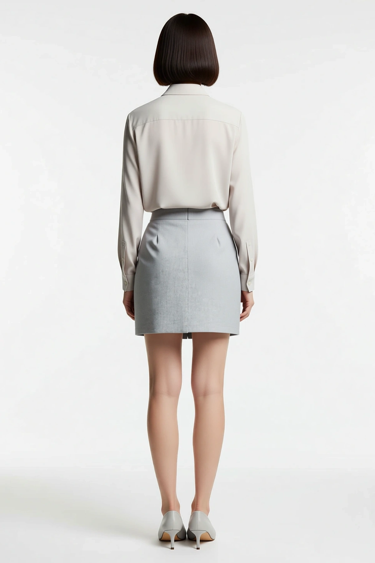 Kadın Büyük Beden Mini Şort Etek Bel Kemer Tokalı Pileli Dokuma Polyester Casual Rahat Günlük Modern
