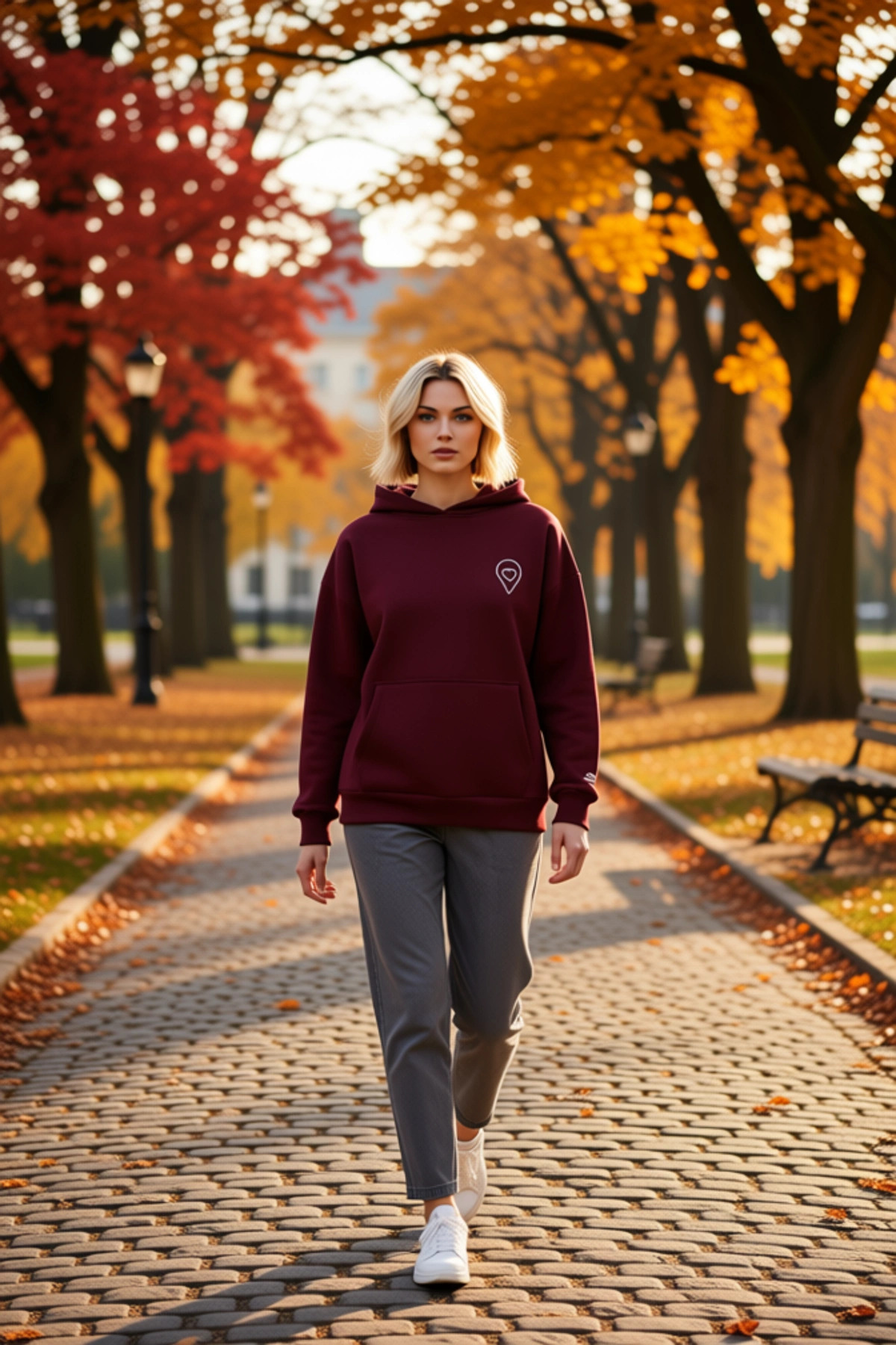 Kadın Bisiklet Yaka Düşük Kol Oversize Slogan Nakışlı Sweatshirt Fonksiyonel Dayanıklı Şık